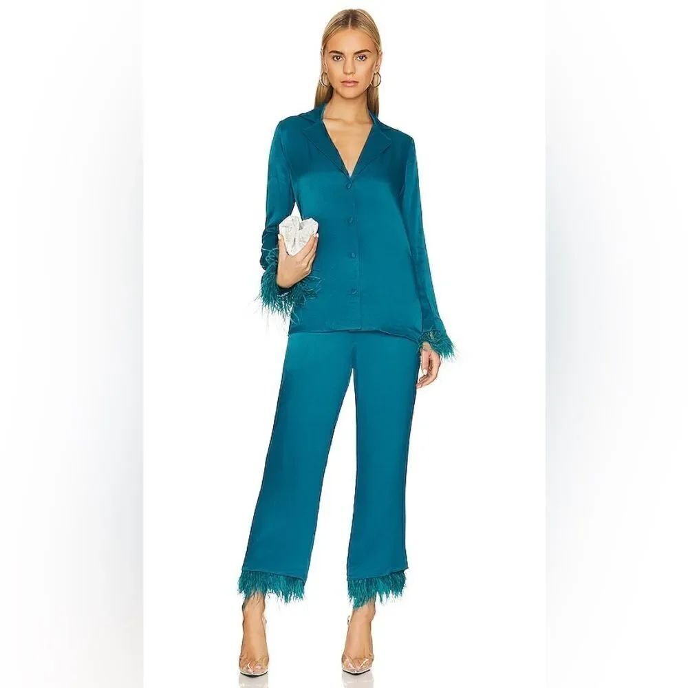 Lovers and Friends Trish Top in Deep Cyan